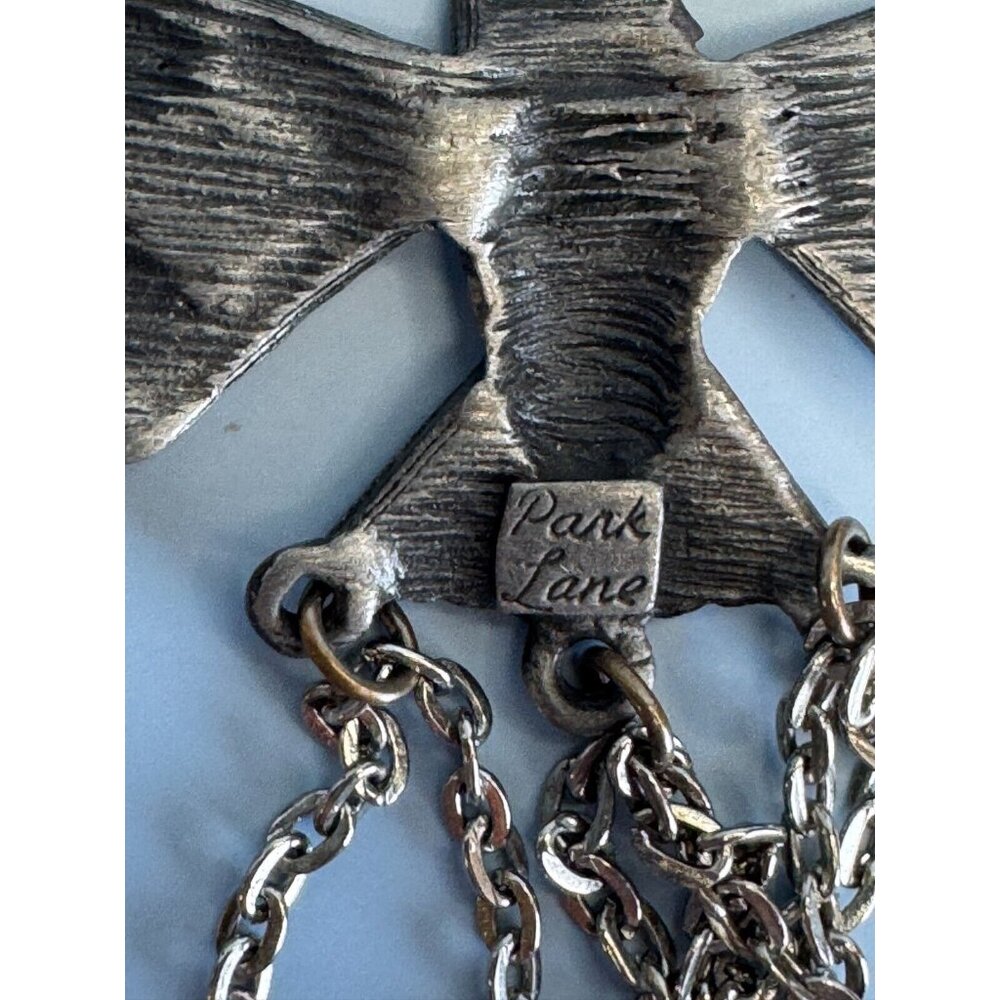 Vintage Park Lane Block Turquoise Tribal Charm Peyote Bird Southwestern Necklace - Picture 4 of 10